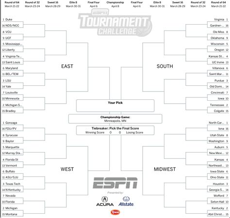 espn printable bracket.